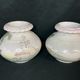 Pair of porcelain ball vases with cottage decor, late 19th century