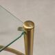 Vintage brass coffee table with glass top, Italian design from the 1970s.