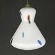 Mid-century Murano opaline glass pendant lamp by Stilnovo, 1950s.