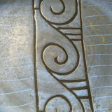 Empty vintage pocket in glazed ceramic
