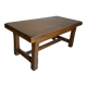 Grande table basse ancienne en bois massif - Esprit campagne chic