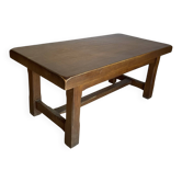 Large antique coffee table in solid wood - Country chic spirit