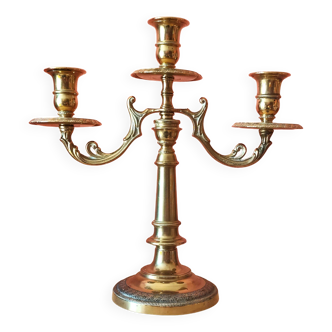 Candélabre avec 3 branches en bronze doré