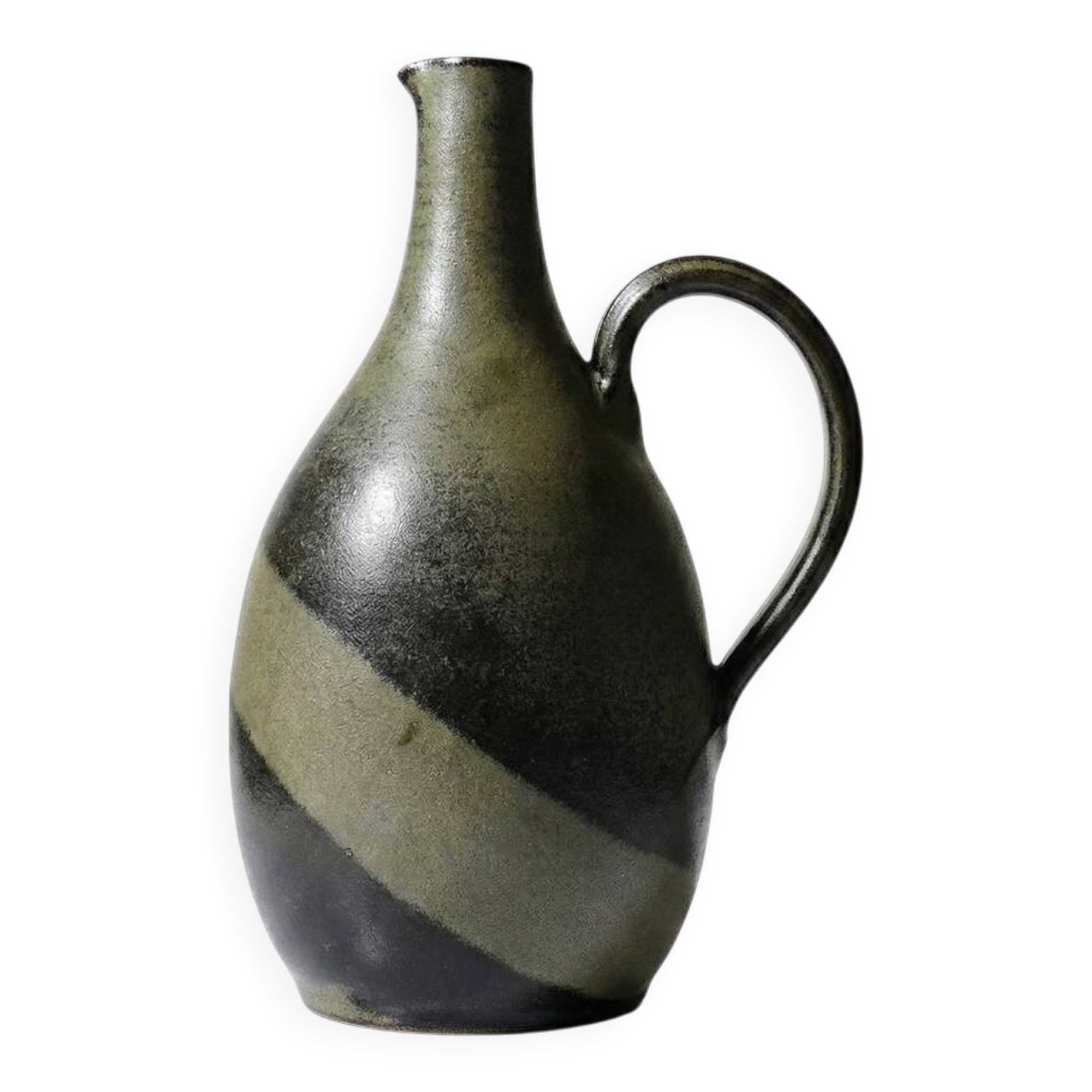 Vintage 1960s-1970s enamelled stoneware pear jug/pitcher