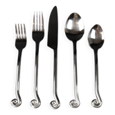 Handcrafted spiral twisted design cutlery set of 5