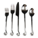 Ensemble de couverts design torsadé en spirale artisanal set de 5