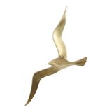 Mid Century Brass Seagull Bird Wall Decoration 35cm