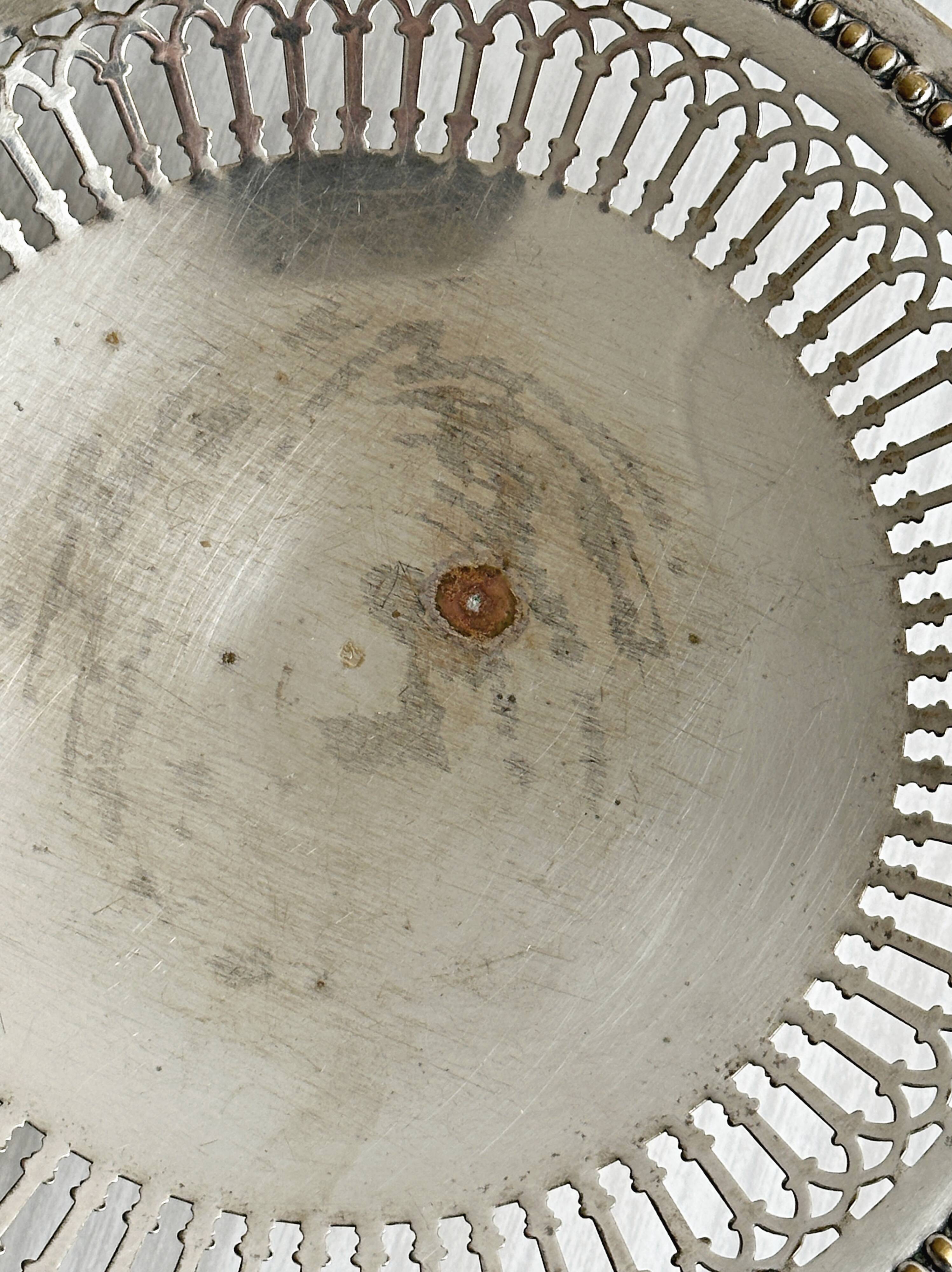 Patinated metal stand