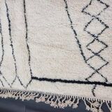 Decorated white Berber carpet 200cmx300cm