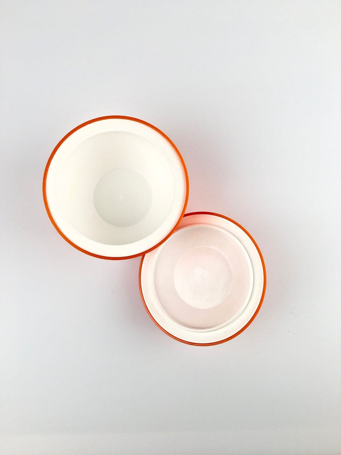 1970s orange plastic ice bucket