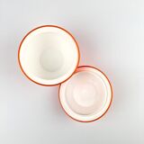 Seau à glace orange en plastique des années 1970