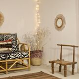 Vintage rattan sofa 2 places year 60