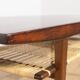 Mid-Century Rosewood & Rattan Coffee Table, 1960s