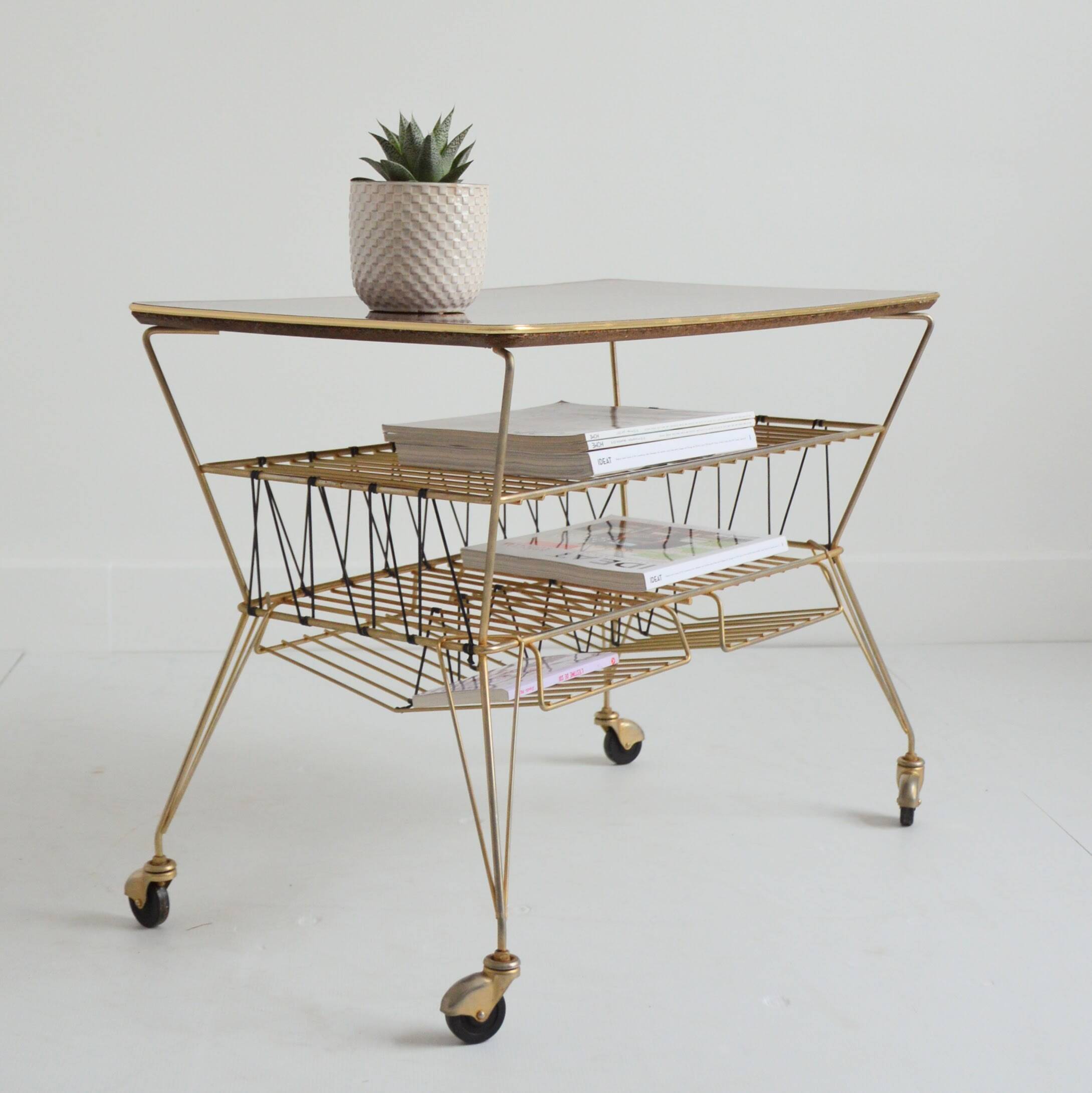 Side table / End table / Magazine rack 1950 vintage