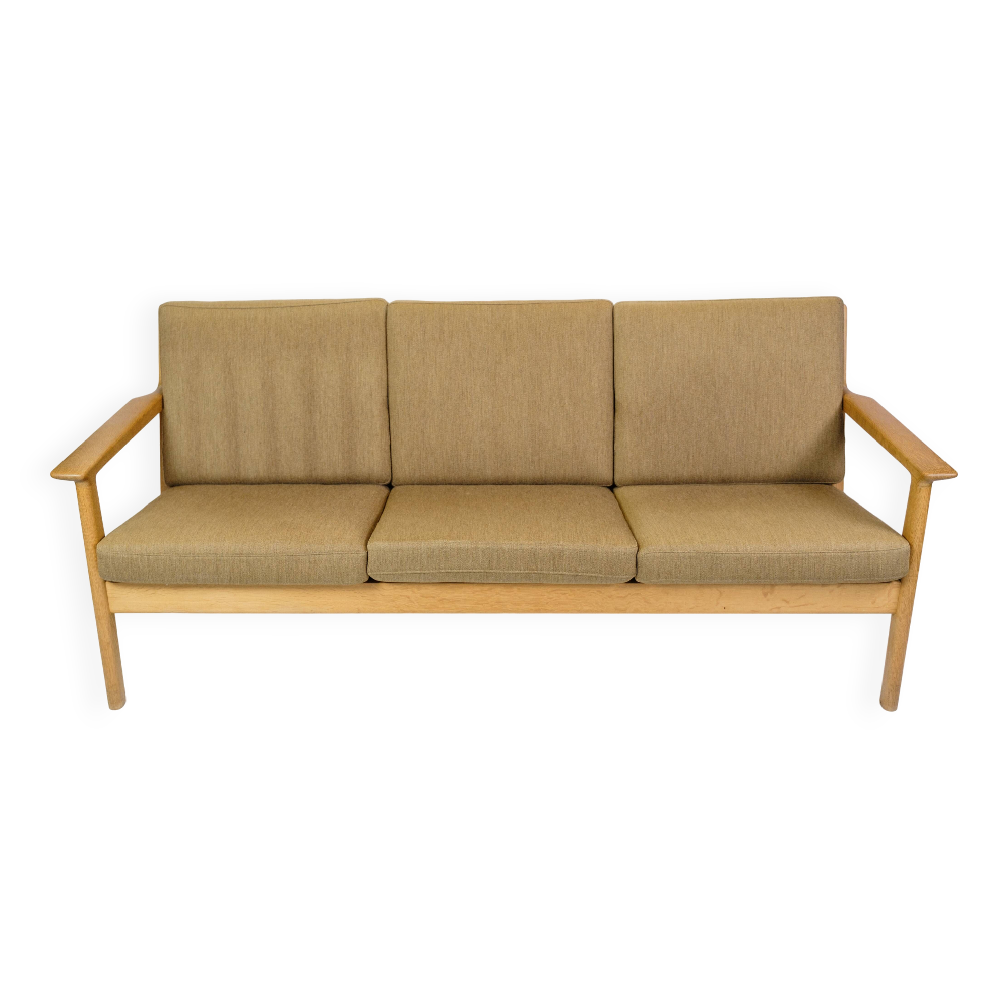3-Person Sofa Model GE265/3 Made In Oak By Hans J. Wegner For Getama From 1960s