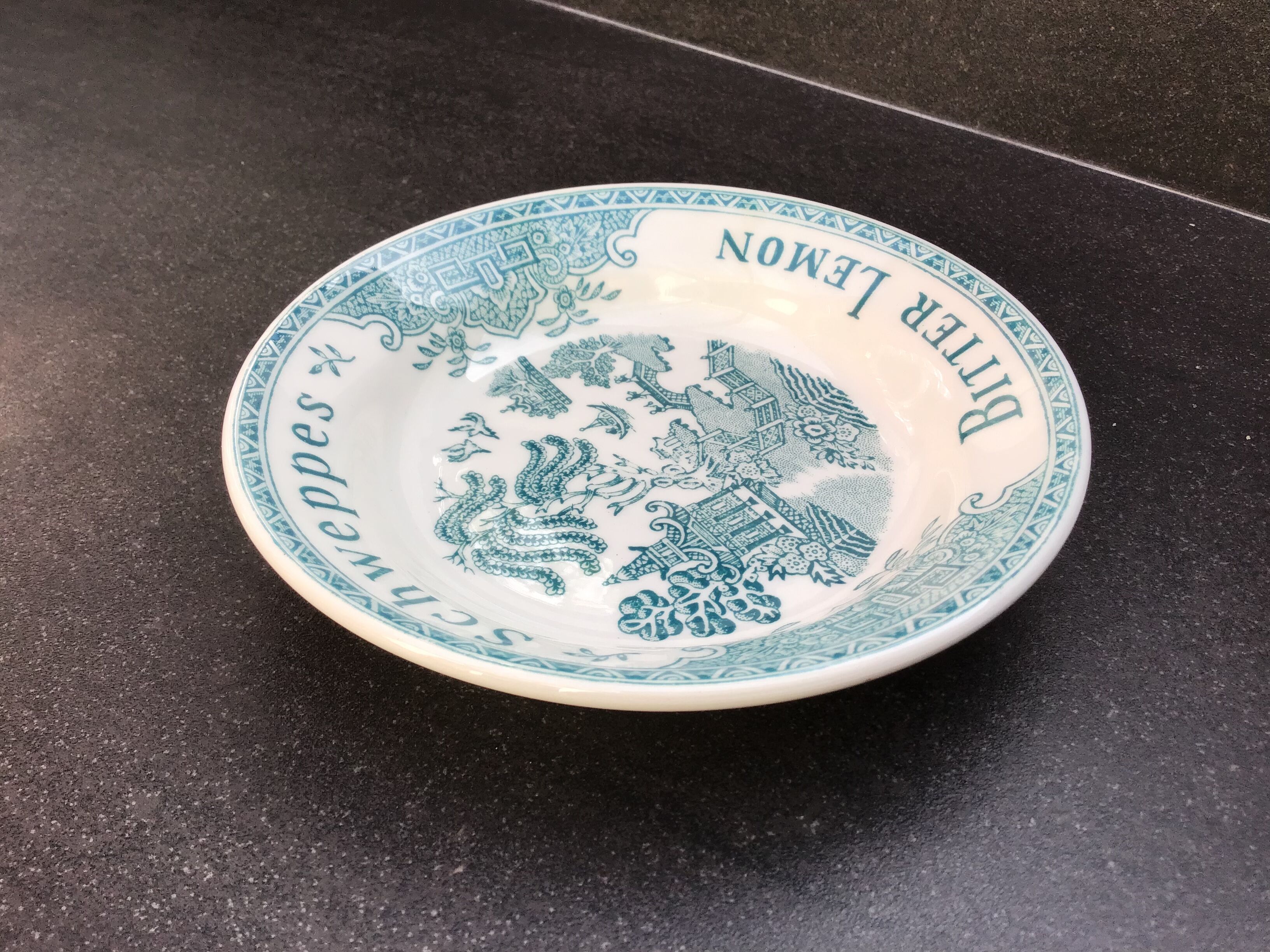 Advertising cup vintage bistro saucer Schweppes