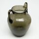 Postmodern vase, olive antico glass, designed by Z. Horbowy, Poland, 1970s