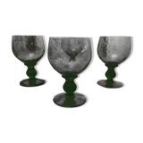 Biot style bubble blown glasses
