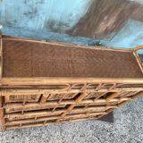 Rattan storage cabinet