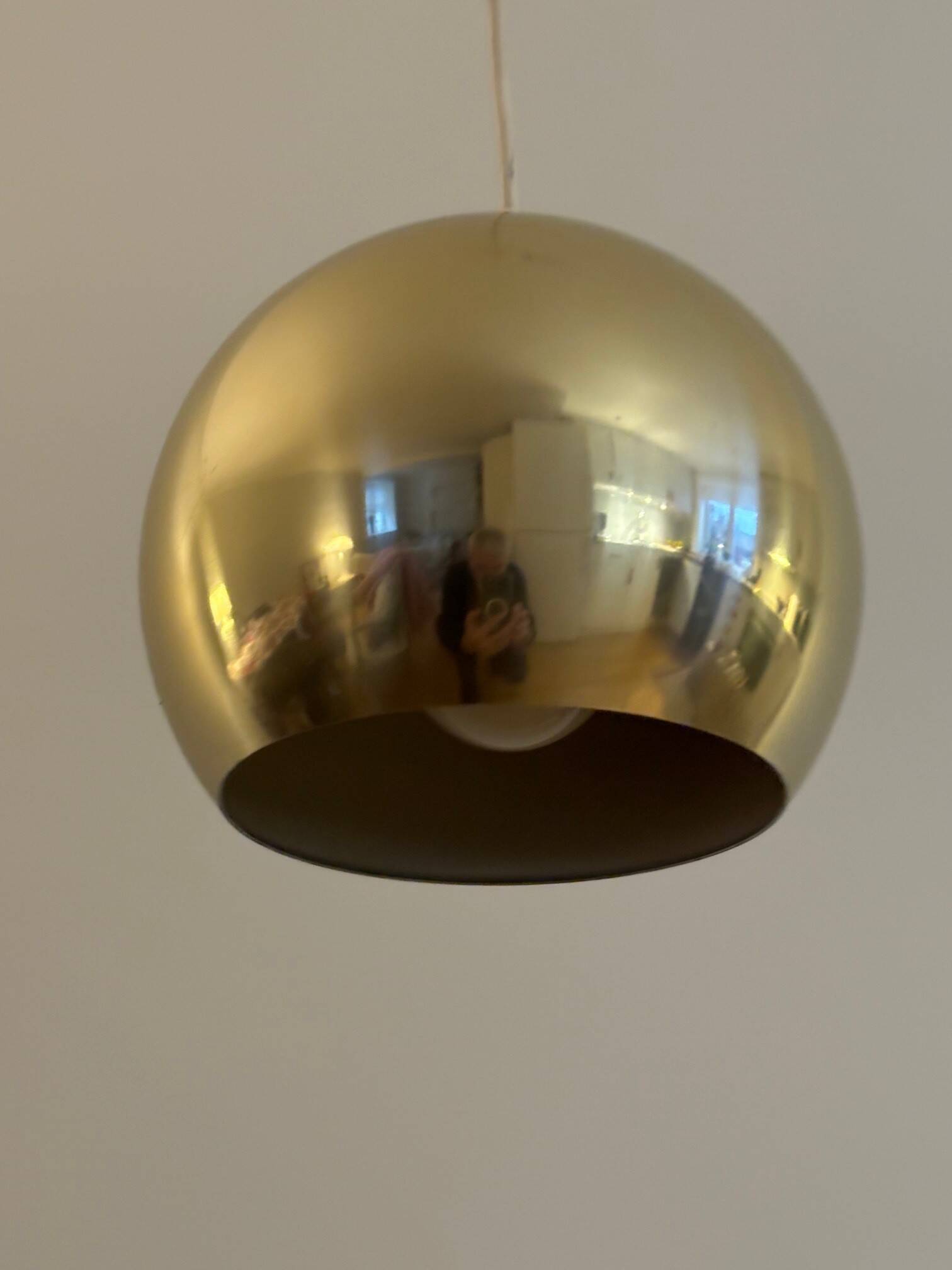 70s gold pendant light - Sweden