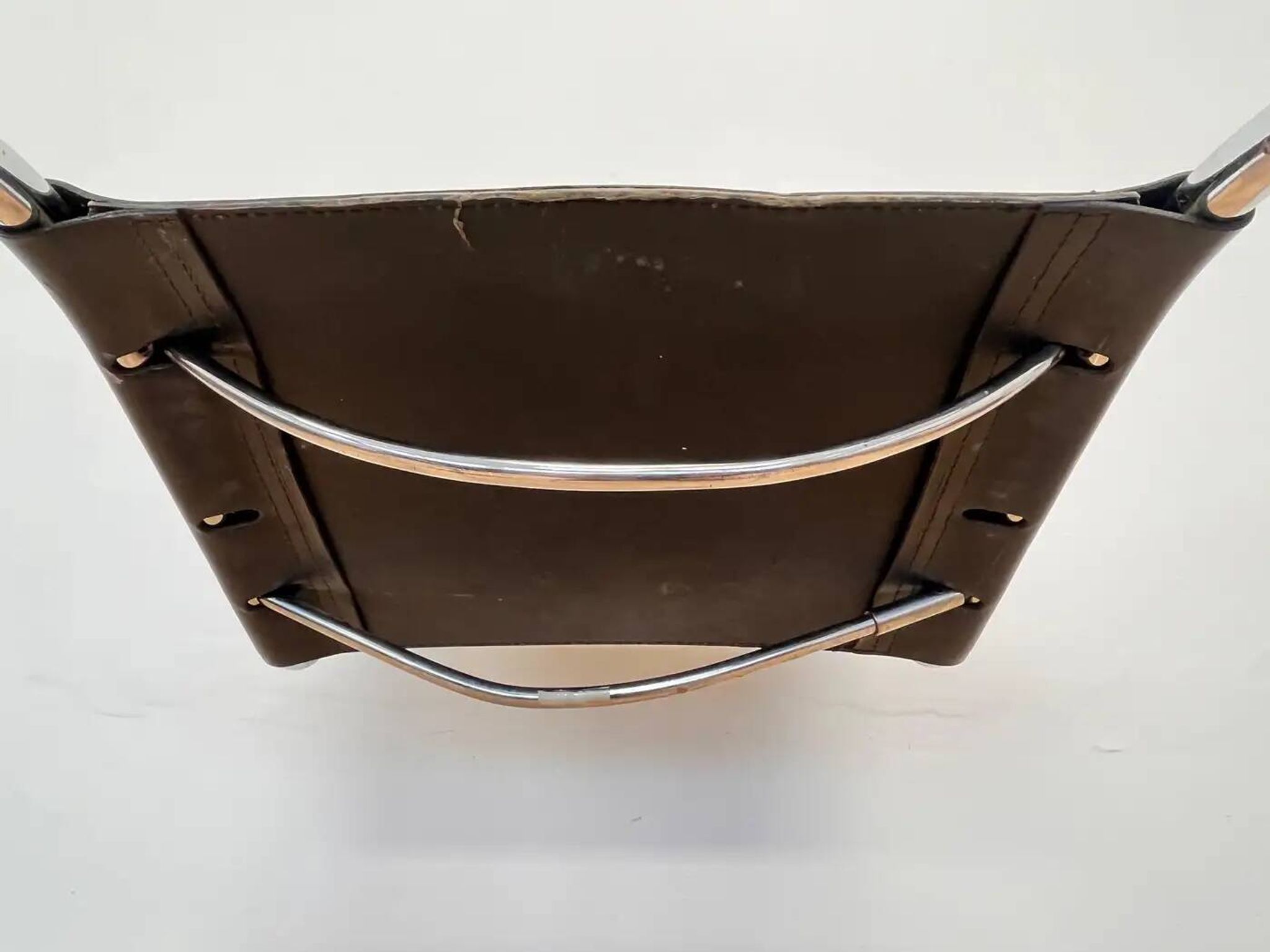 Chrome leather Bauhaus chair Thonet MR 10 by Ludwig Mies van der Rohe - 1980s