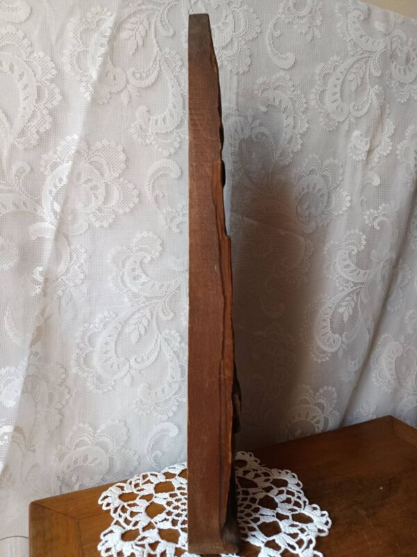 Sculpture en bas-relief Saint Roch et son chien - Art Populaire XXe