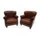 Paire de fauteuils club type "Parisien"