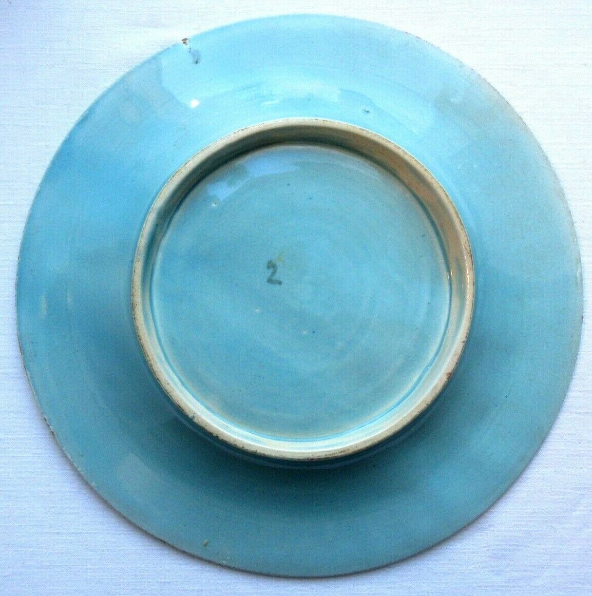 Art deco blue asparagus dabbling Lunéville