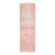 %100 Rose Pink Wool Vintage Runner Rug 67x215Cm