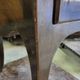Commode sauteuse en bois de rose plateau en marbre rose