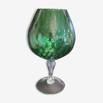 Green italian vase made in italy