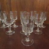 Suite of 11 nineteenth wine glasses