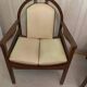 Pair of vintage Baumann armchairs – leather & solid wood – very good condition