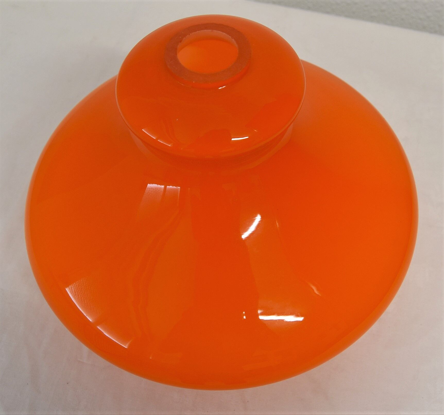 Abat-jour opalin orange vintage