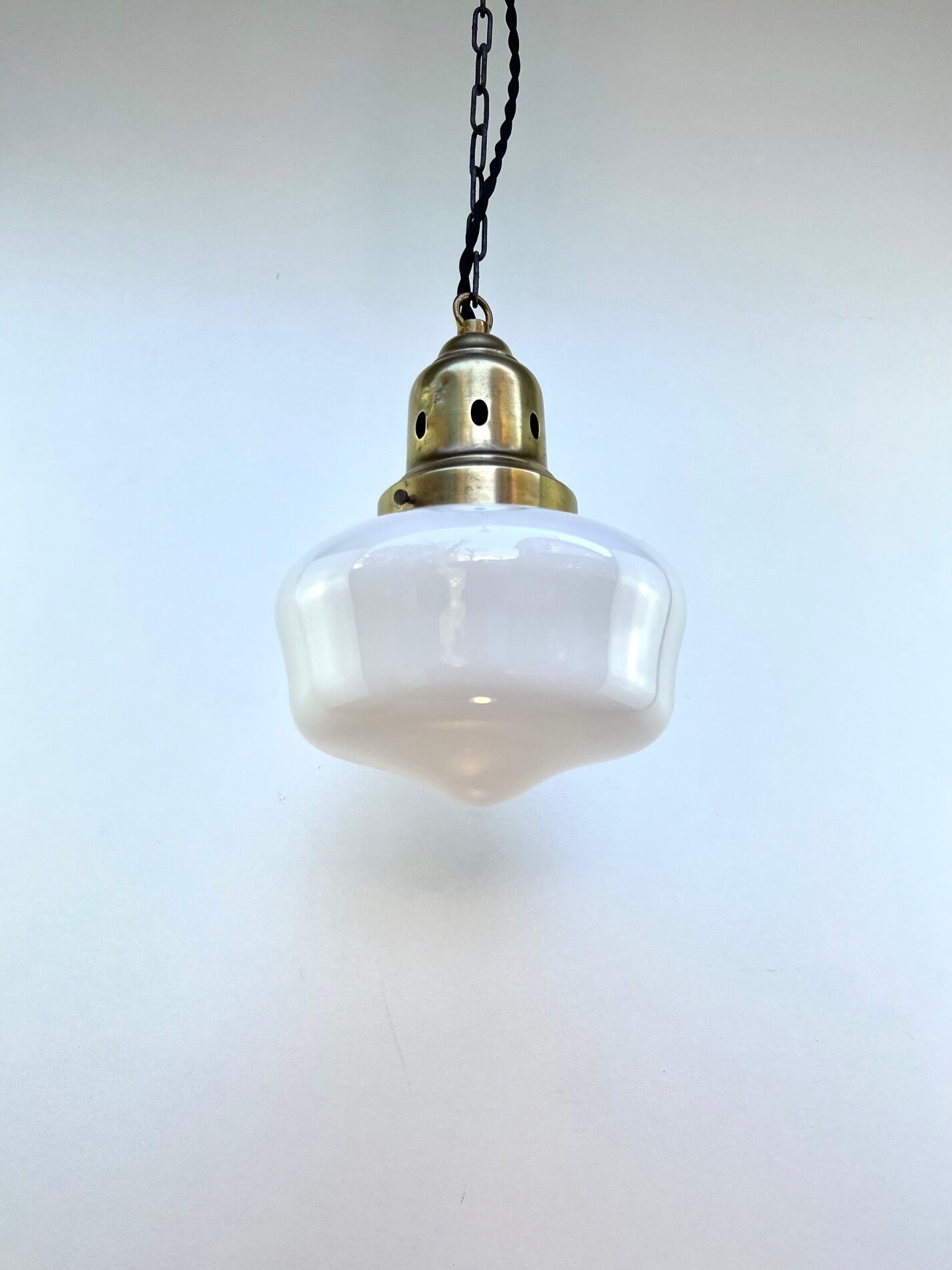 Chandelier 1920 opaline brand bag paris petit modele