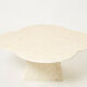 Large free-shaped coffee table clover in Italian travertine 1970