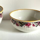 SALAD BOWLS Porcelain MEHUN Art Deco Decor