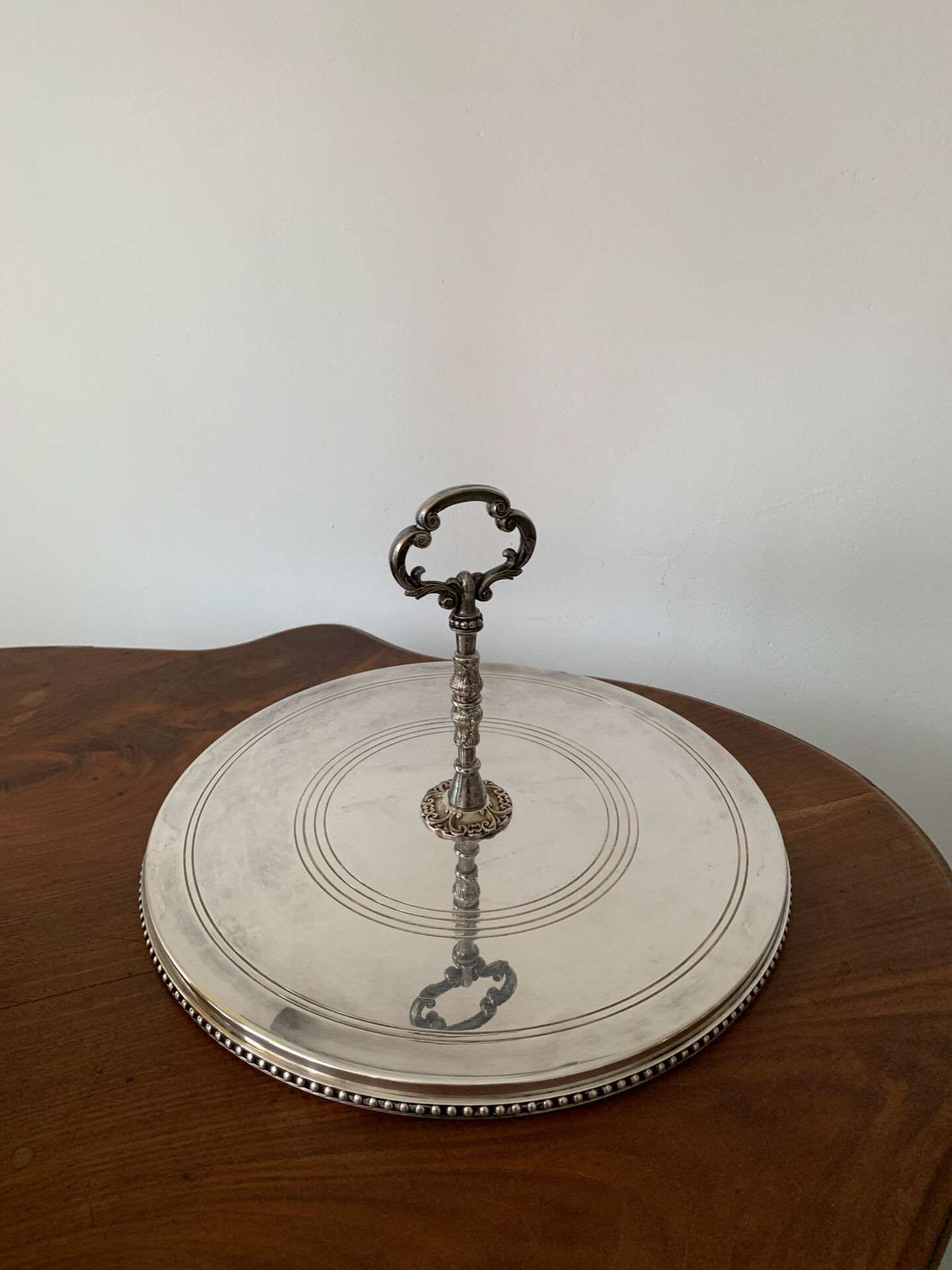 Silver-plated metal tray Roux-Marquiand