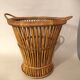 Wicker rattan paper basket 1960, 40 cm
