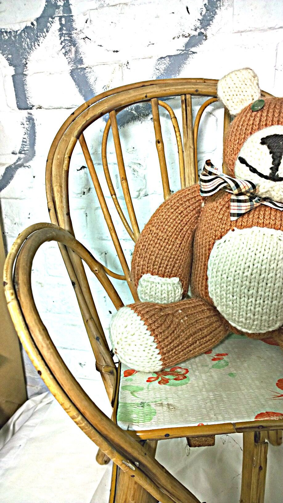 Vintage bamboo armchair