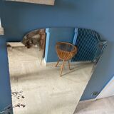 Old beveled mirror 127 x 75 cm