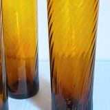 Lot de six verres en verre soufflé
