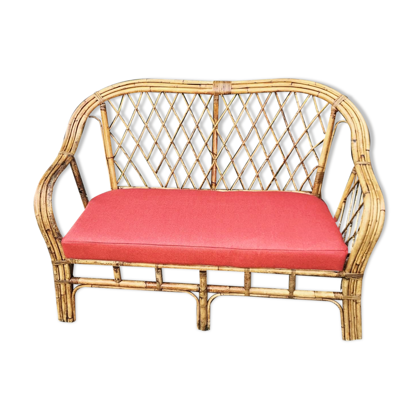 Rattan bench