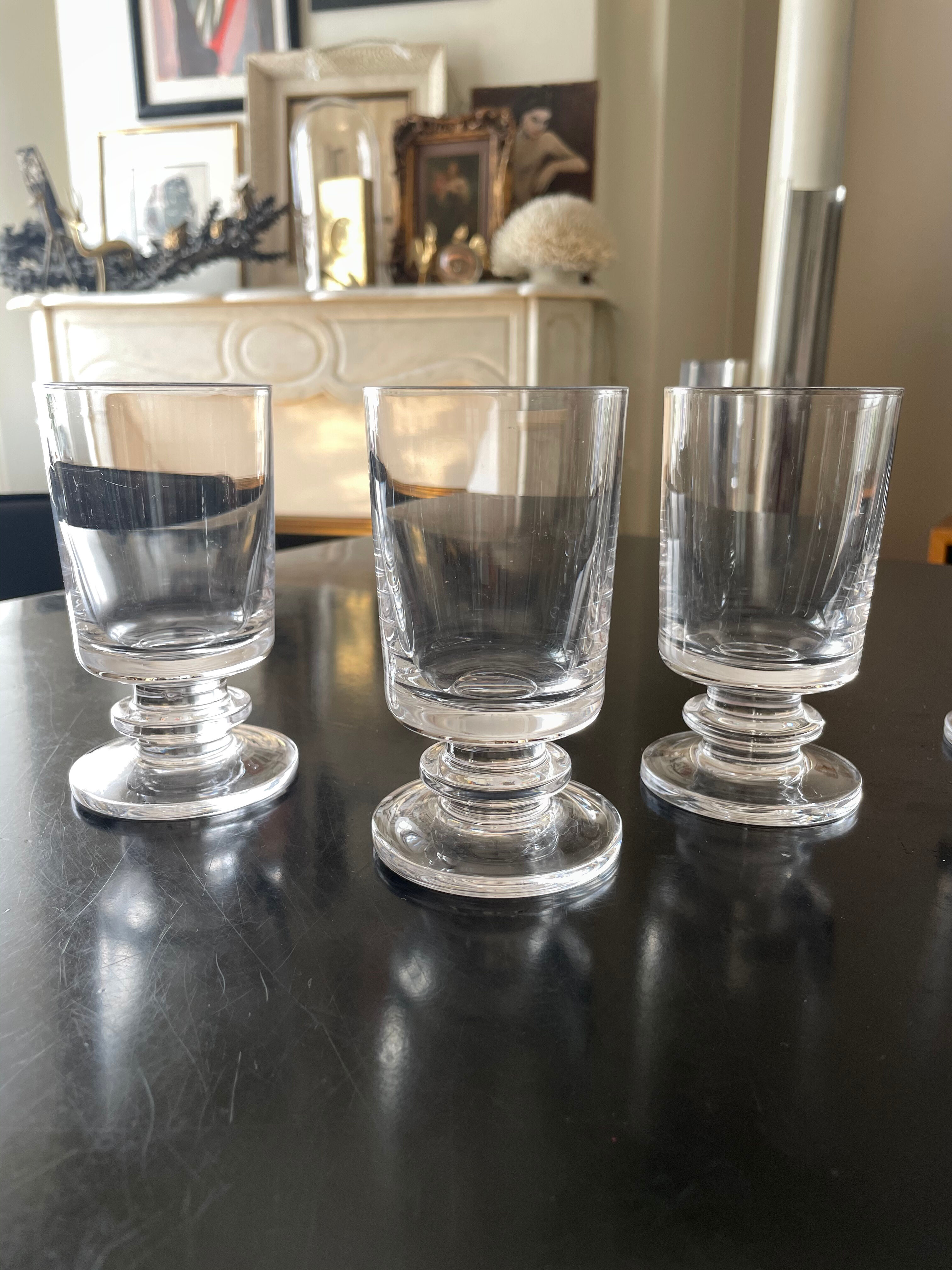 6 crystal glasses 1970s