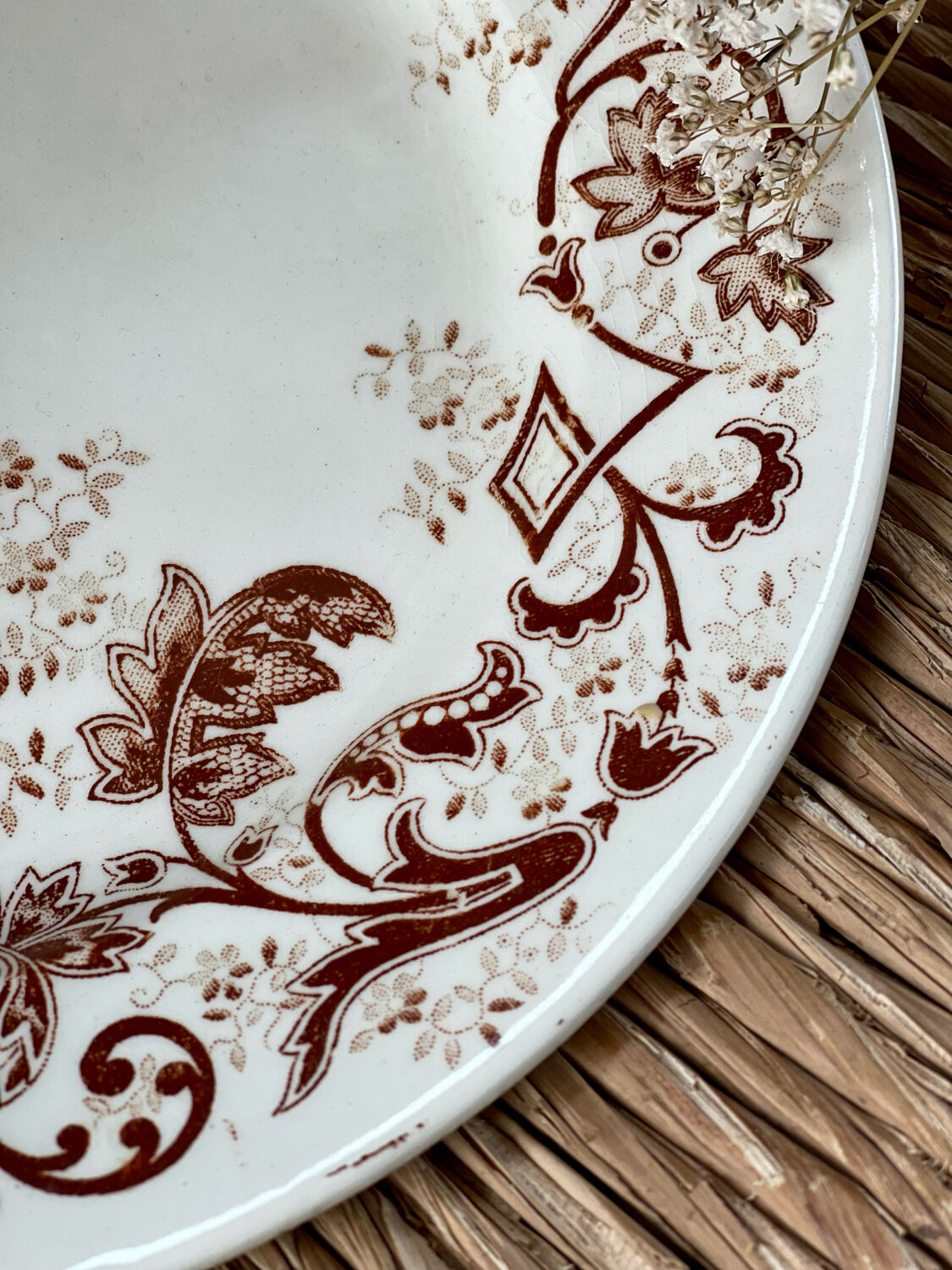 6 old plates in iron earth.