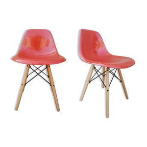 Paire de chaises red/orange