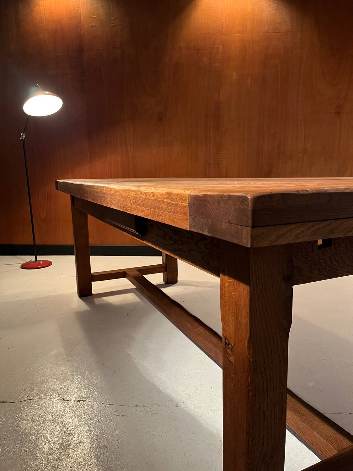 Old farmhouse table in solid oak