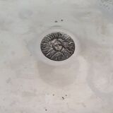 Set of 5 silver metal "Medusa head" trinket trays