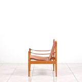 Safari leather lounge chair by Erik Worts for Niels Eilersen