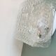Square wall light ceiling light transparent glass gold 1970 1980 seventies